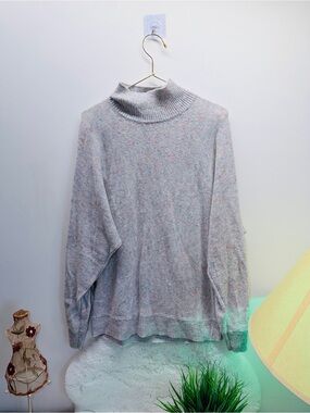 Soft High-Neck Women's - Light Weight Gray Pink Blue Sweater Cashmere Blend 💞